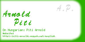 arnold piti business card